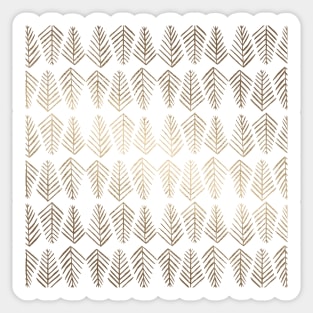 Pine trees pattern  - gold Sticker